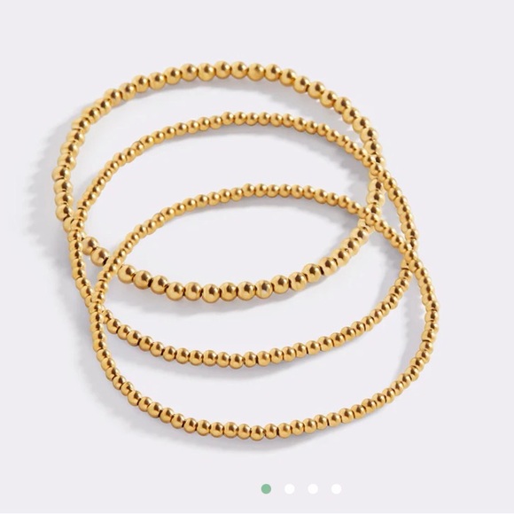 Mint & Lily Stackable Gold Beaded Bracelets - Picture 3 of 5